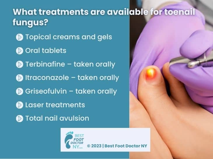 Callout 10: onychomycosis treatment with medical laser in clinic- toenail fungus treatments- 7 listed